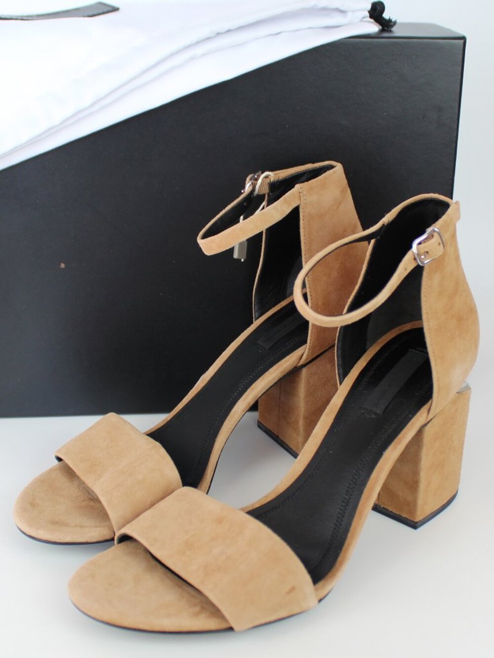NEW ALEXANDER WANG Abby Sandals - Icon Cut Out Heels